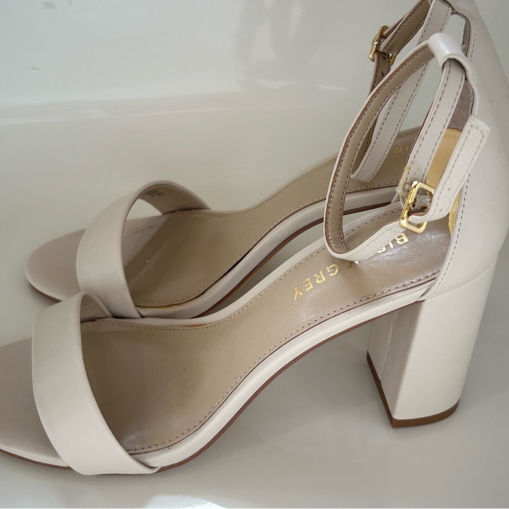 Birdy Grey Cream Block Heel Sandals